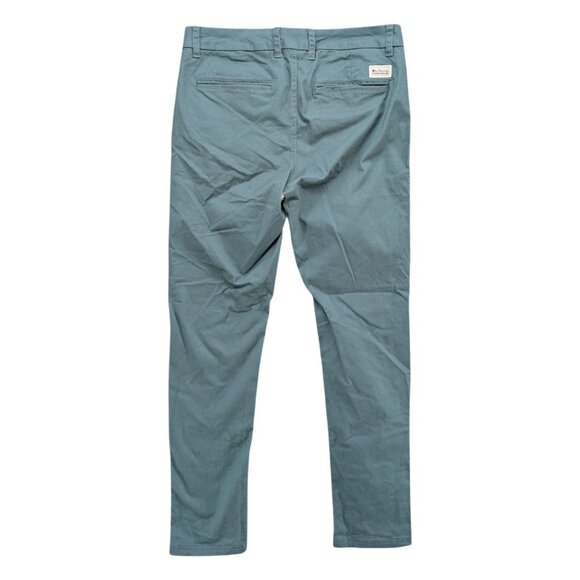 Ben Sherman Chino Pants Mens Sage Green Flat Front Cotton Stretch Size 32x32 - Picture 2 of 11